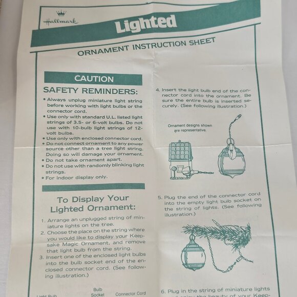 1990 Hallmark Keepsakes Letter To Santa Ornament Magic Light Computer With Box - Picture 9 of 10